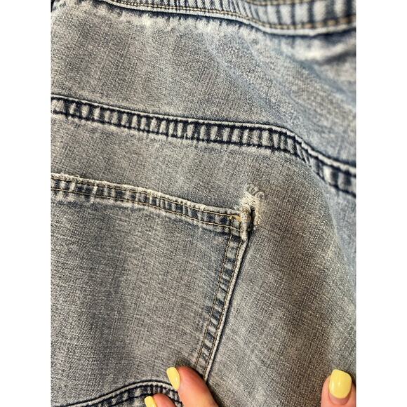 VTG Billabong Y2K Men’s Gray Distressed Cotton Bermuda Skater Shorts Size 38 - Picture 7 of 16